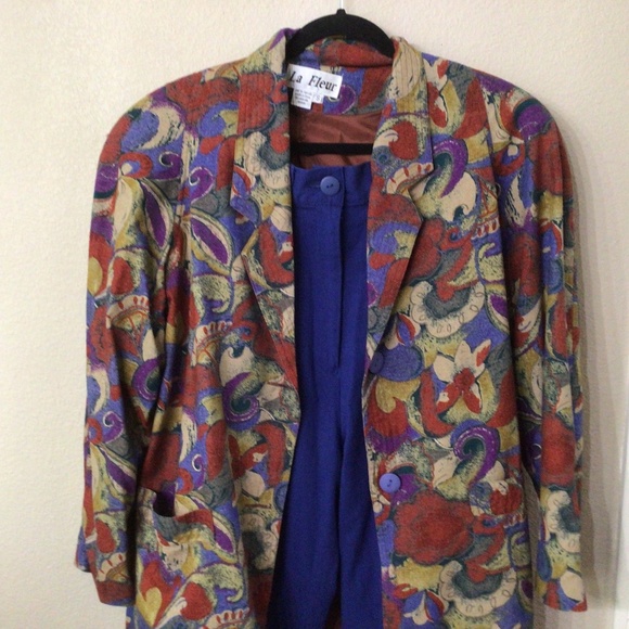 Vintage LaFleur pant suit. Pants size medium blazer size small. - Picture 1 of 9